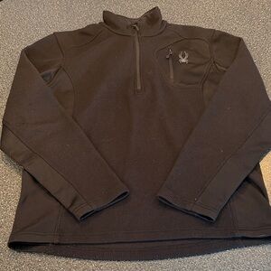 Spyder Black Zip Up Sweater - size Large